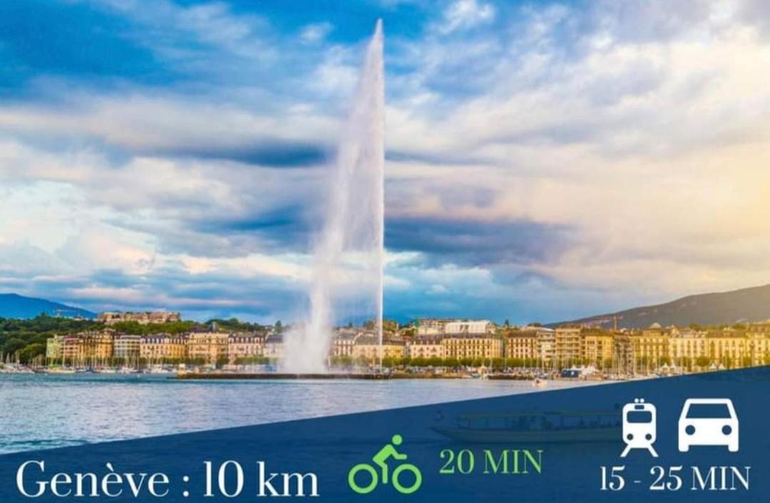 Apart 5 Personnes, 1Min Gare D'Annemasse, Geneve 5Km Buitenkant foto